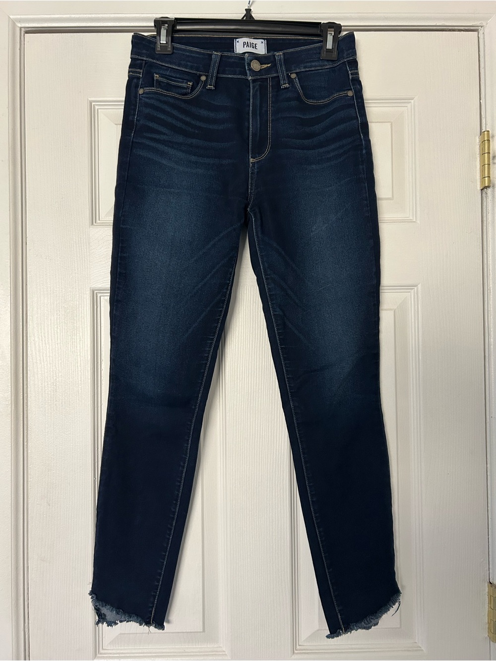 PAIGE Indigo Skinny Jeans with Subtle Fade